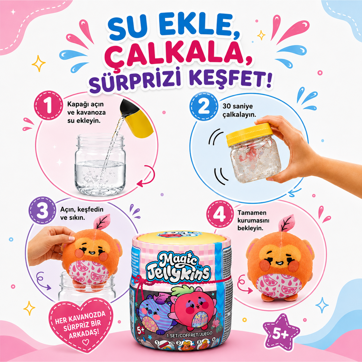 Magic Jellykins Sihirli Kavanoz Süpriz Peluş